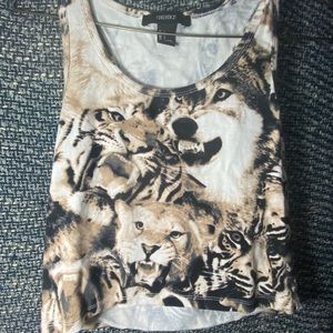 Forever 21 Crop Top | Animal | Size L